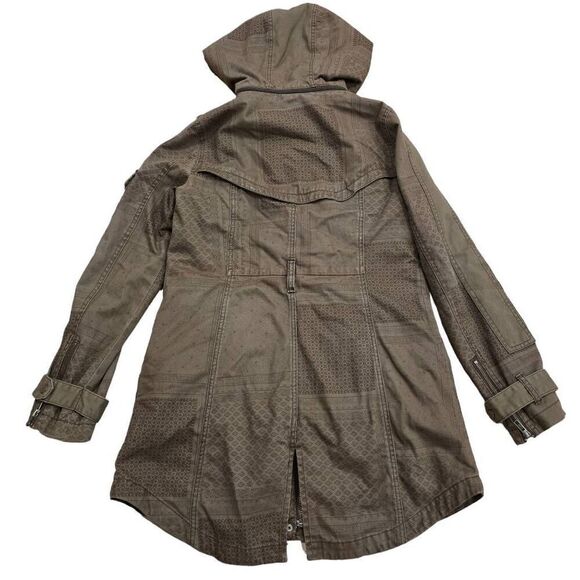 Hei Hei Coat Jacket Women Brown Small Full Zipper Polyester Hoodie Long Sleeve - Picture 8 of 9